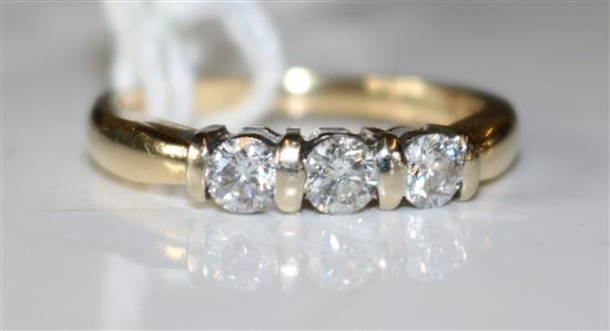 18ct diamond 3 stone ring